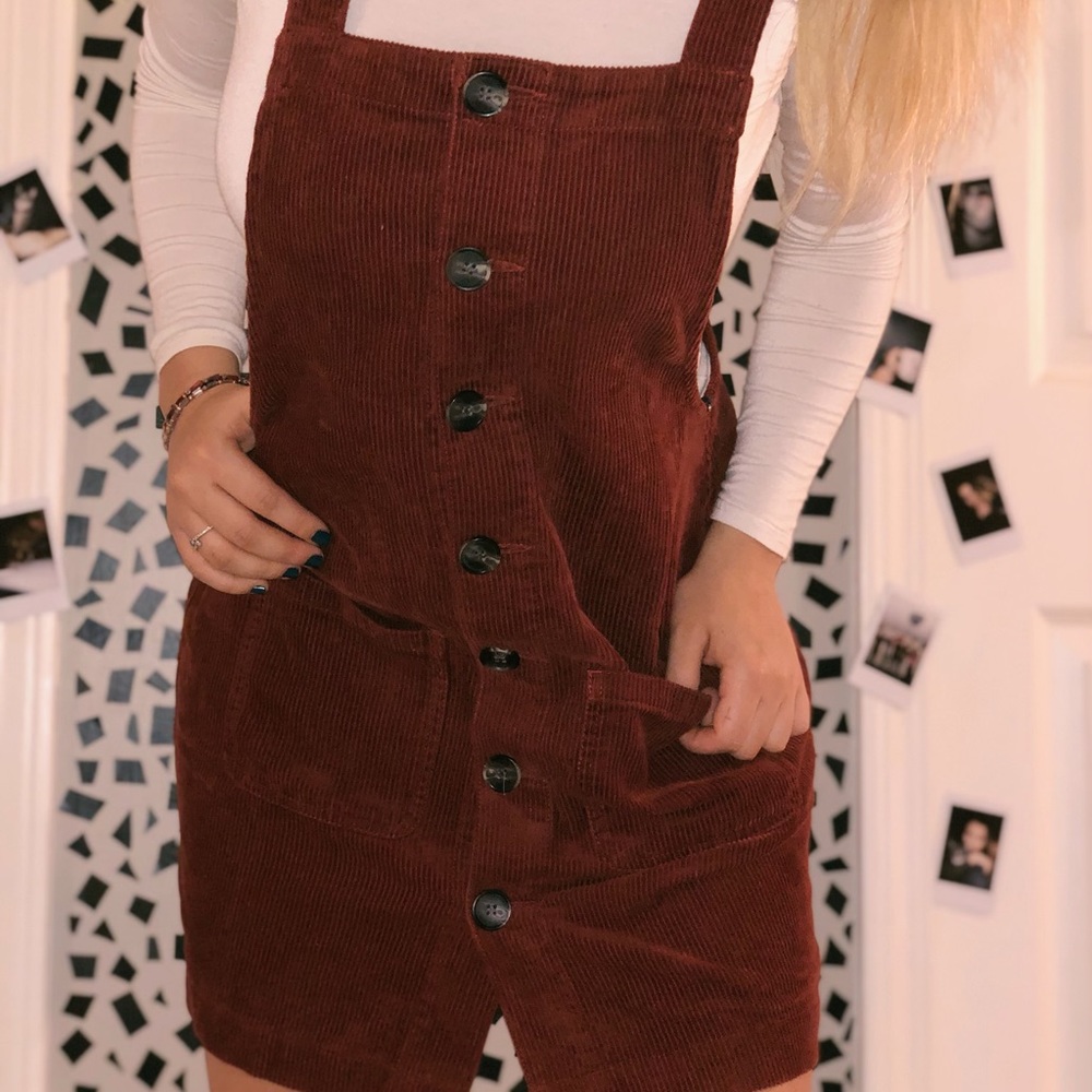 Corduroy button up dress